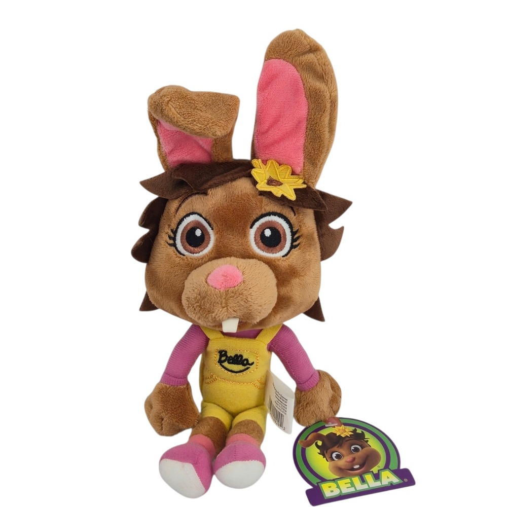 Chuck E Cheese Bella Bunny Plush Toy Kids 12" Brown Yellow Pink Stuffed Toy